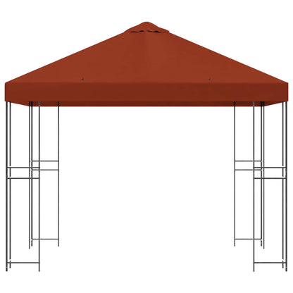 vidaXL Gazebo 3 x 3 m Terracotta Polyester and Steel 190 gsm