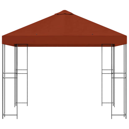 vidaXL Gazebo 3 x 3 m Terracotta Polyester and Steel 190 gsm
