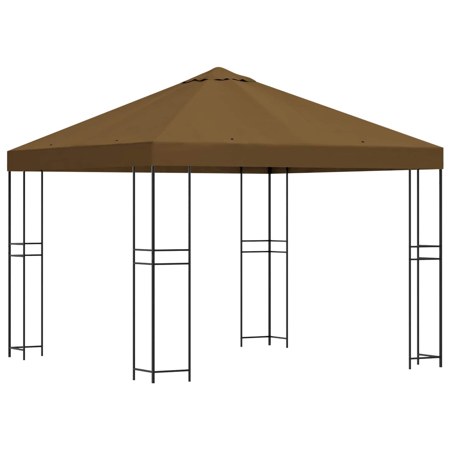vidaXL Gazebo 3 x 3 m Taupe Polyester and Steel 190 gsm