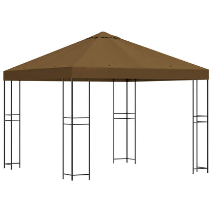 vidaXL Gazebo 3 x 3 m Taupe Polyester and Steel 190 gsm