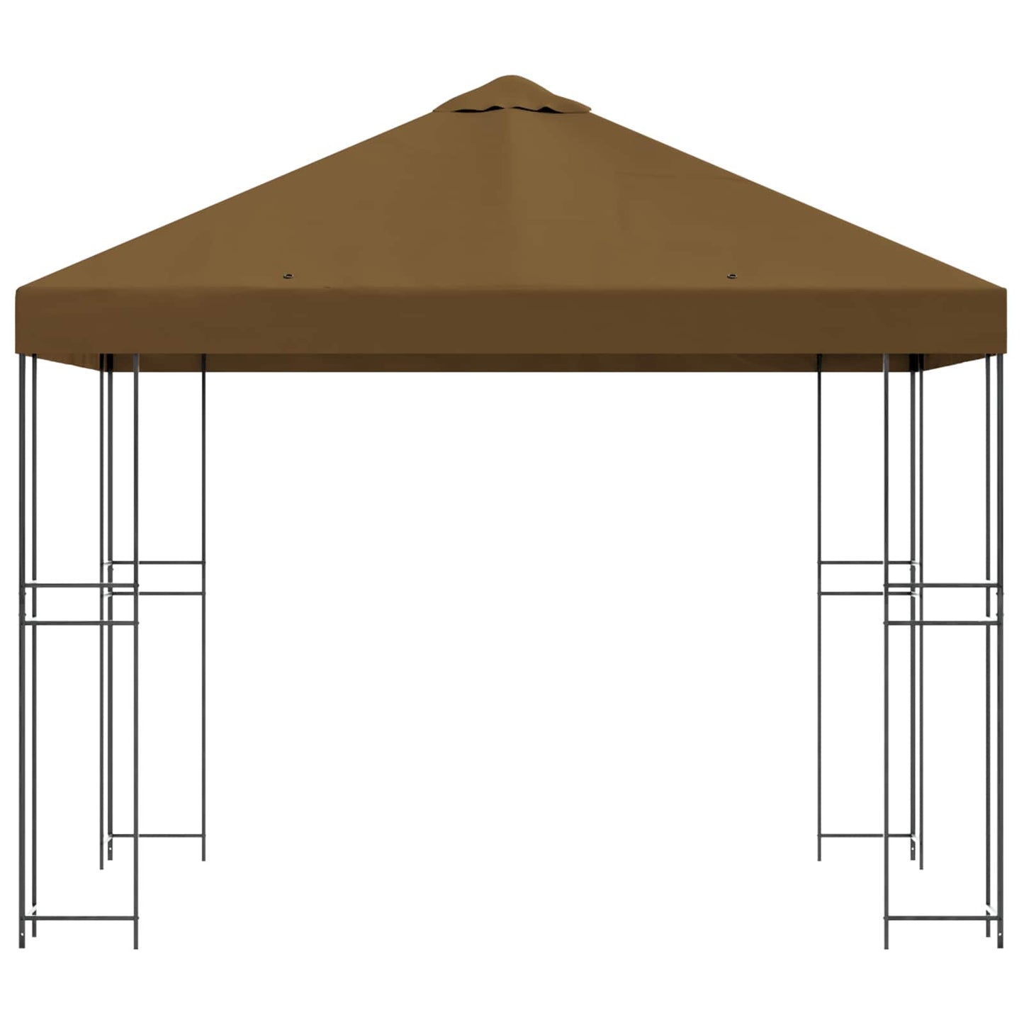vidaXL Gazebo 3 x 3 m Taupe Polyester and Steel 190 gsm
