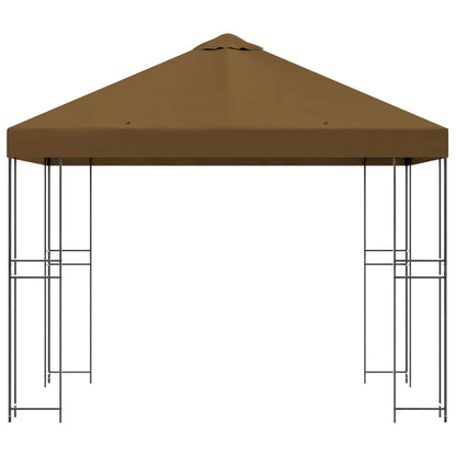 vidaXL Gazebo 3 x 3 m Taupe Polyester and Steel 190 gsm