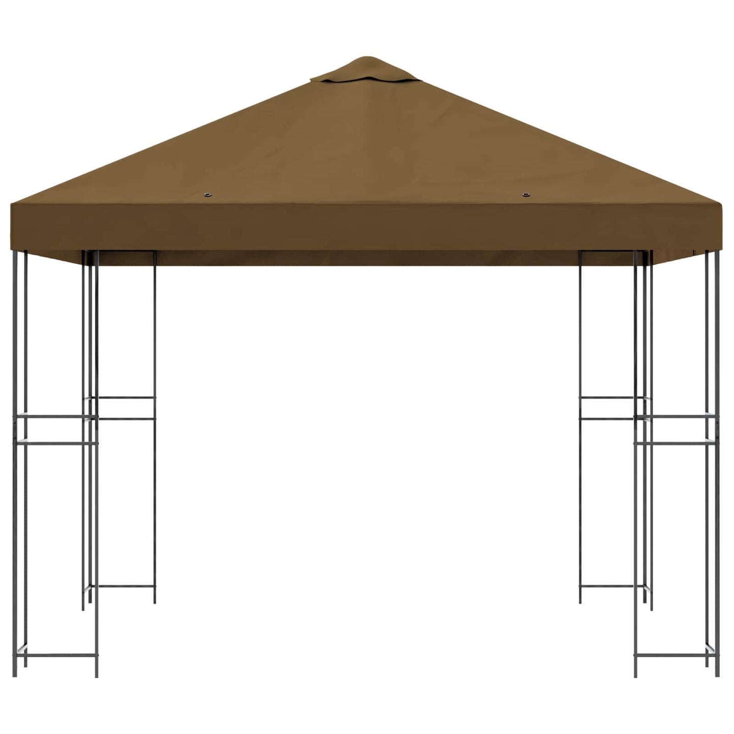 vidaXL Gazebo 3 x 3 m Taupe Polyester and Steel 190 gsm