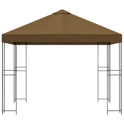 vidaXL Gazebo 3 x 3 m Taupe Polyester and Steel 190 gsm