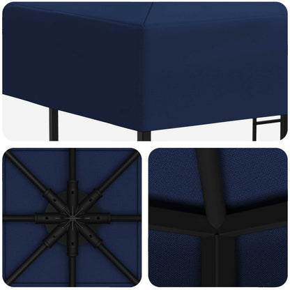 vidaXL Gazebo 3 x 3 m Blue Polyester and Steel 190 gsm