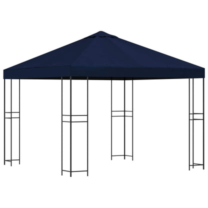vidaXL Gazebo 3 x 3 m Blue Polyester and Steel 190 gsm