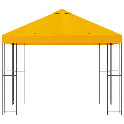 vidaXL Gazebo 3 x 3 m Yellow Polyester and Steel 190 gsm