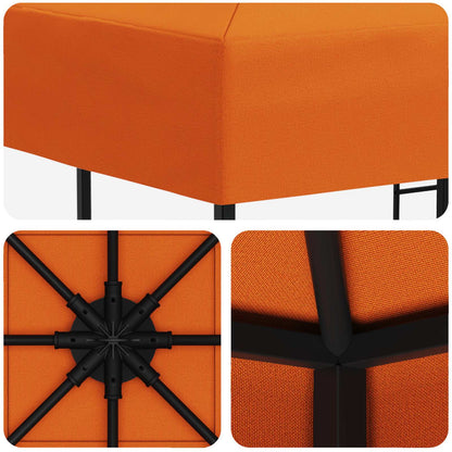 vidaXL Gazebo 3 x 3 m Orange Polyester and Steel 190 gsm