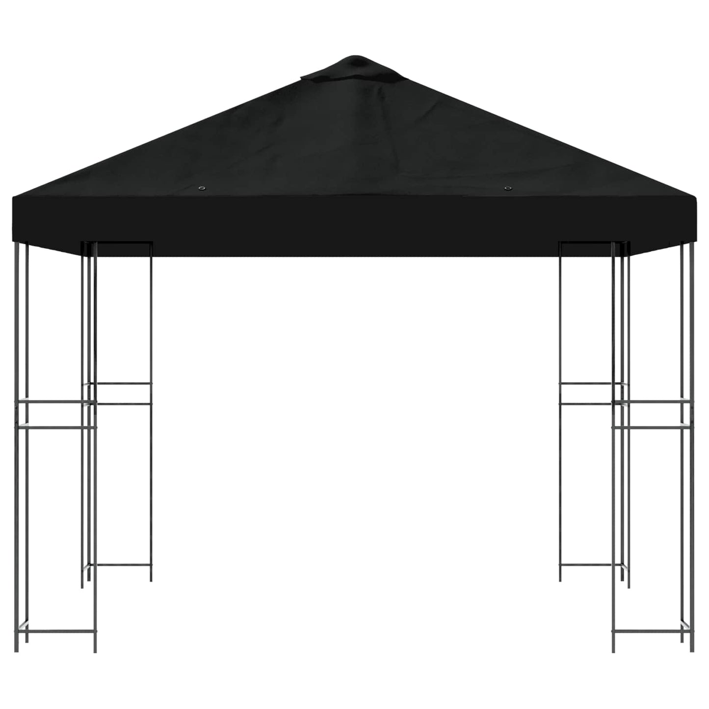 vidaXL Gazebo 3 x 3 m Black Polyester and Steel 190 gsm