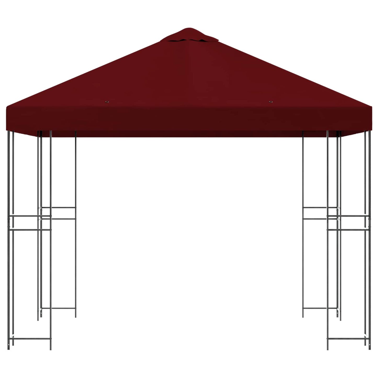 vidaXL Gazebo 3 x 3 m Burgundy Polyester and Steel 190 gsm