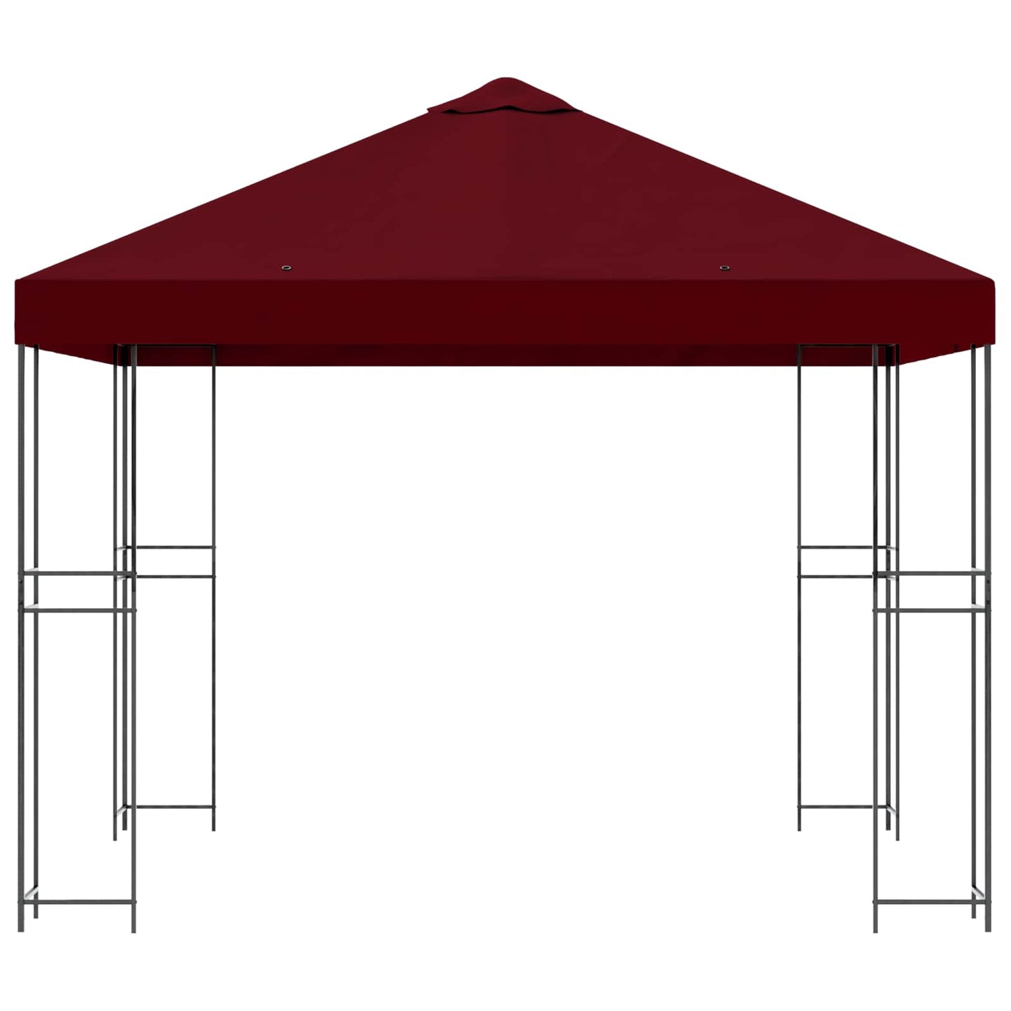 vidaXL Gazebo 3 x 3 m Burgundy Polyester and Steel 190 gsm