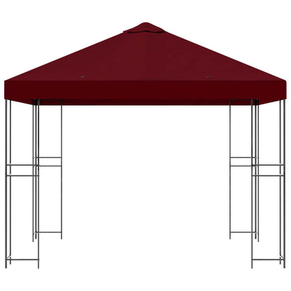 vidaXL Gazebo 3 x 3 m Burgundy Polyester and Steel 190 gsm