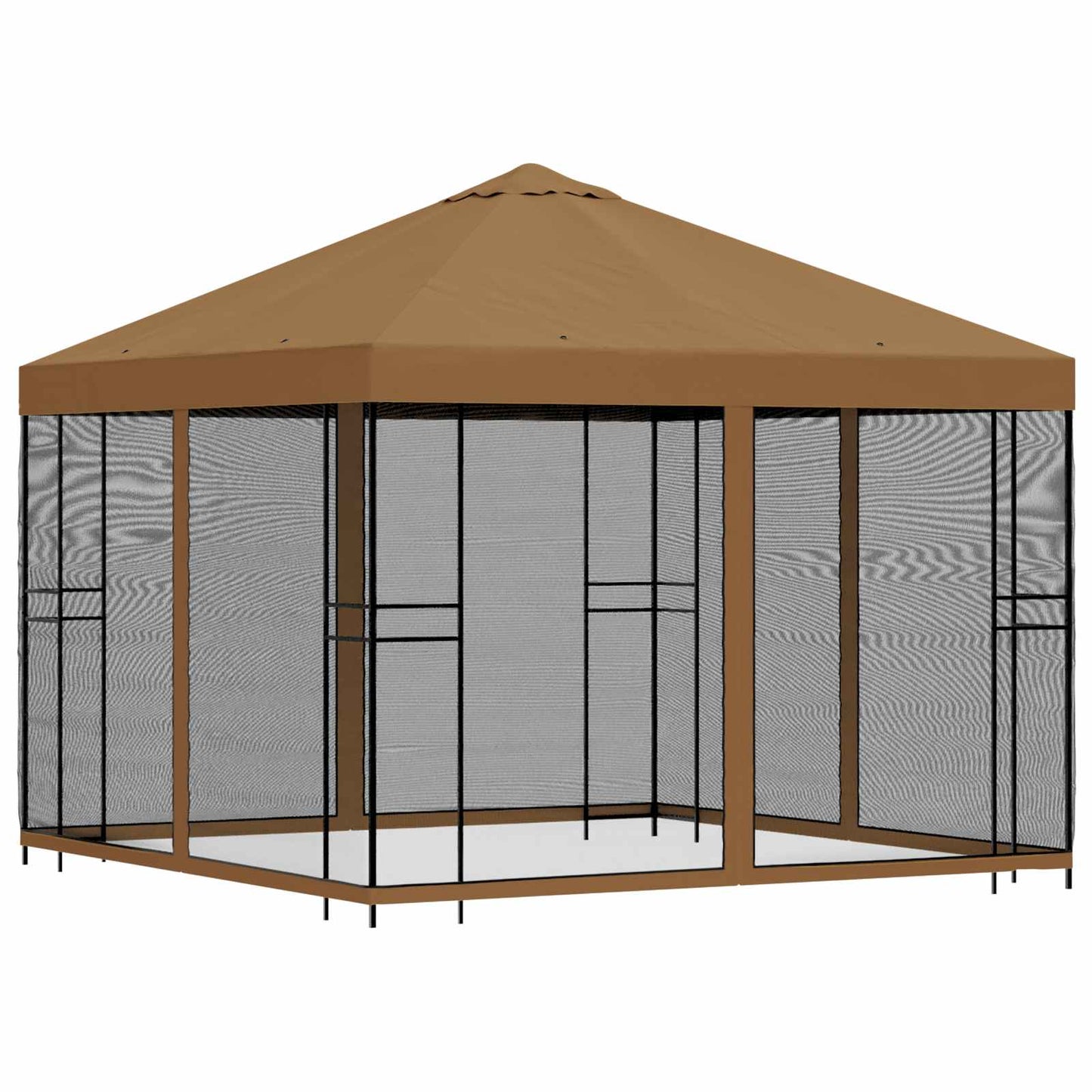 vidaXL Garden Gazebo with Sidewalls 3 x 3 m Beige Polyester and Steel