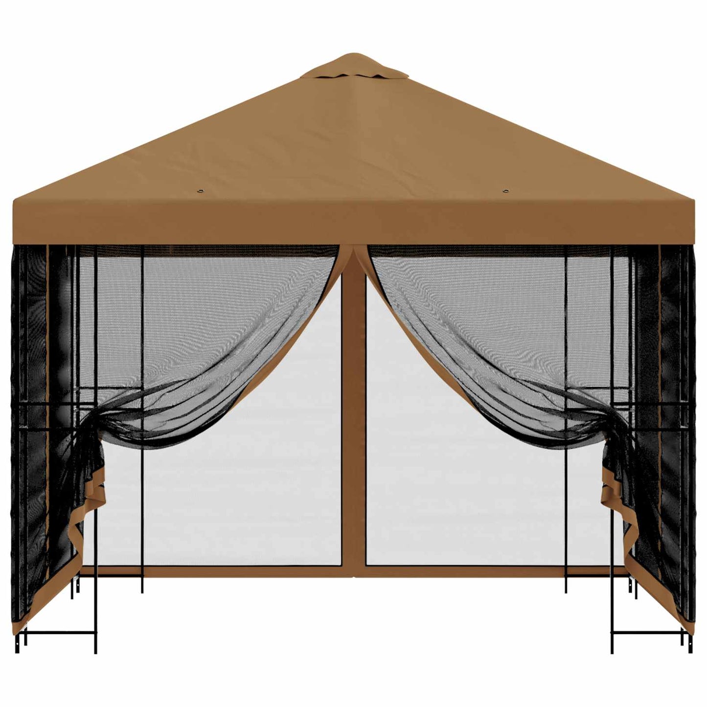 vidaXL Garden Gazebo with Sidewalls 3 x 3 m Beige Polyester and Steel
