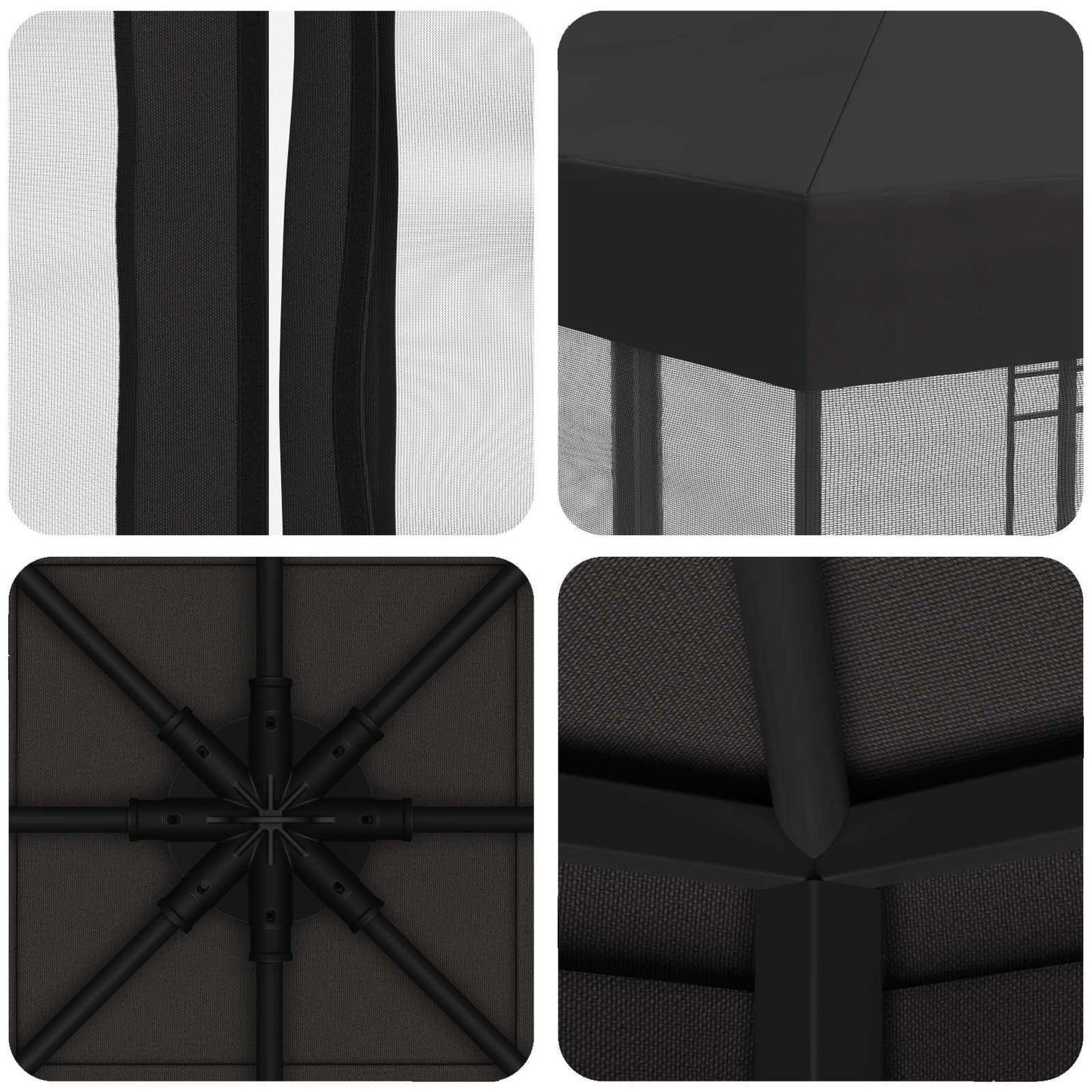 vidaXL Garden Gazebo with Sidewalls 3 x 3 m Anthracite