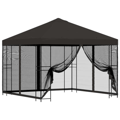 vidaXL Garden Gazebo with Sidewalls 3 x 3 m Anthracite