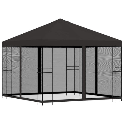 vidaXL Garden Gazebo with Sidewalls 3 x 3 m Anthracite