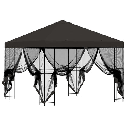 vidaXL Garden Gazebo with Sidewalls 3 x 3 m Anthracite