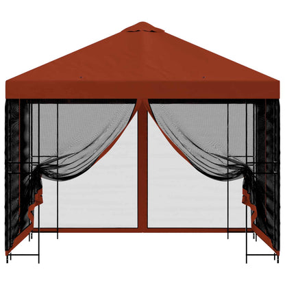vidaXL Garden Gazebo with Sidewalls 3 x 3 m Terracotta