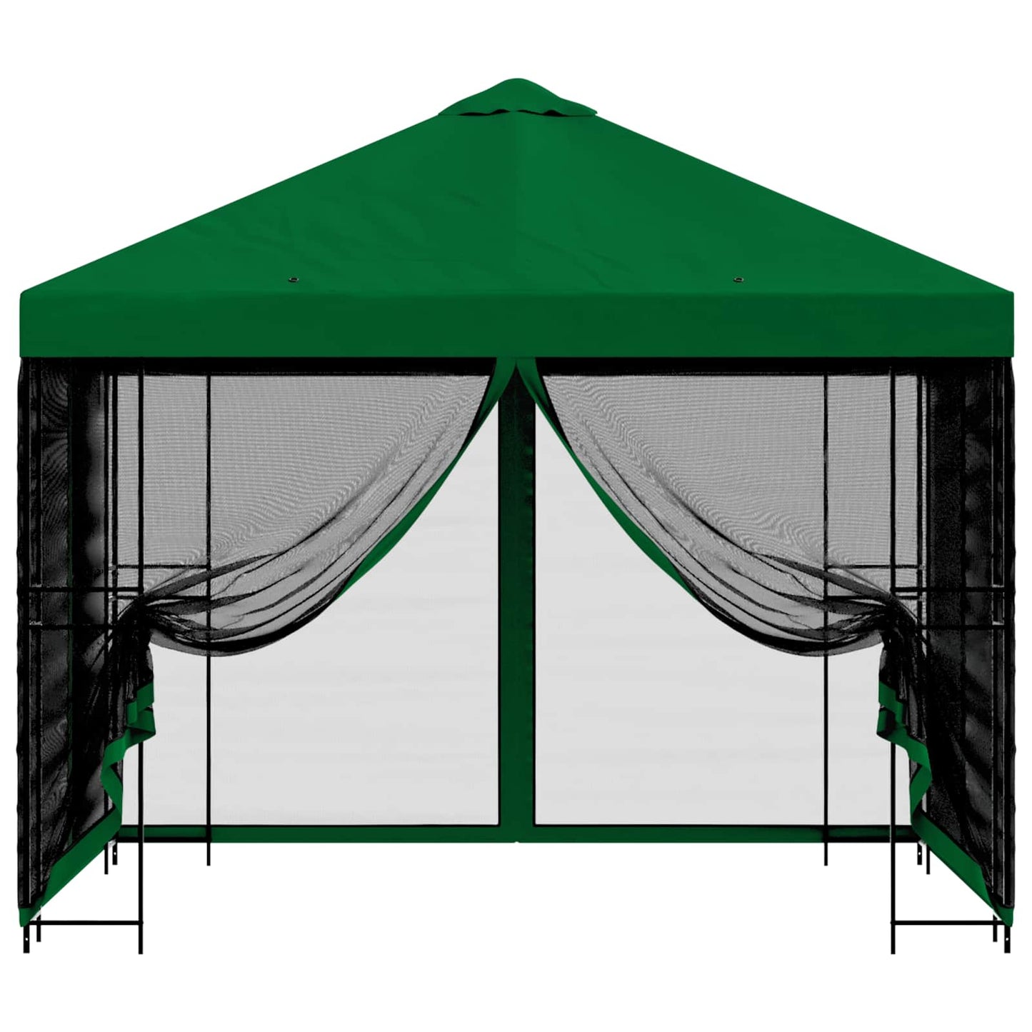 vidaXL Garden Gazebo with Sidewalls 3 x 3 m Green Polyester and Steel