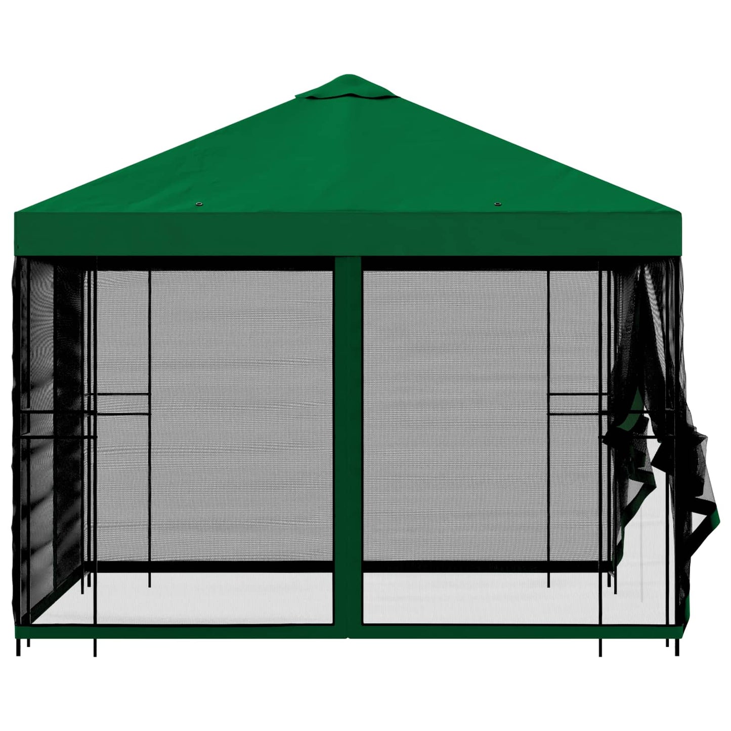 vidaXL Garden Gazebo with Sidewalls 3 x 3 m Green Polyester and Steel