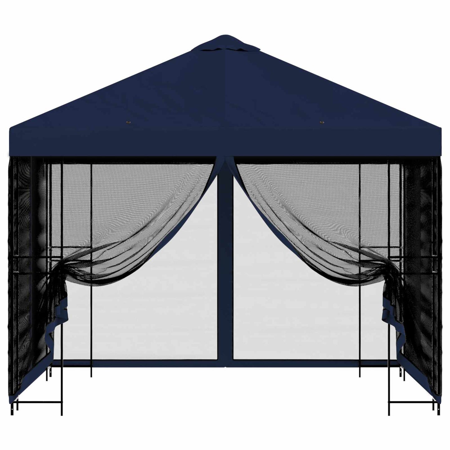 vidaXL Garden Gazebo with Sidewalls 3 x 3 m Blue Polyester and Steel