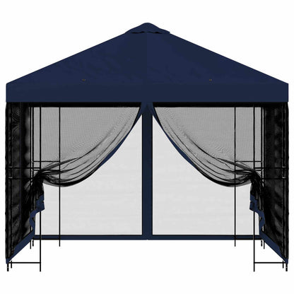 vidaXL Garden Gazebo with Sidewalls 3 x 3 m Blue Polyester and Steel