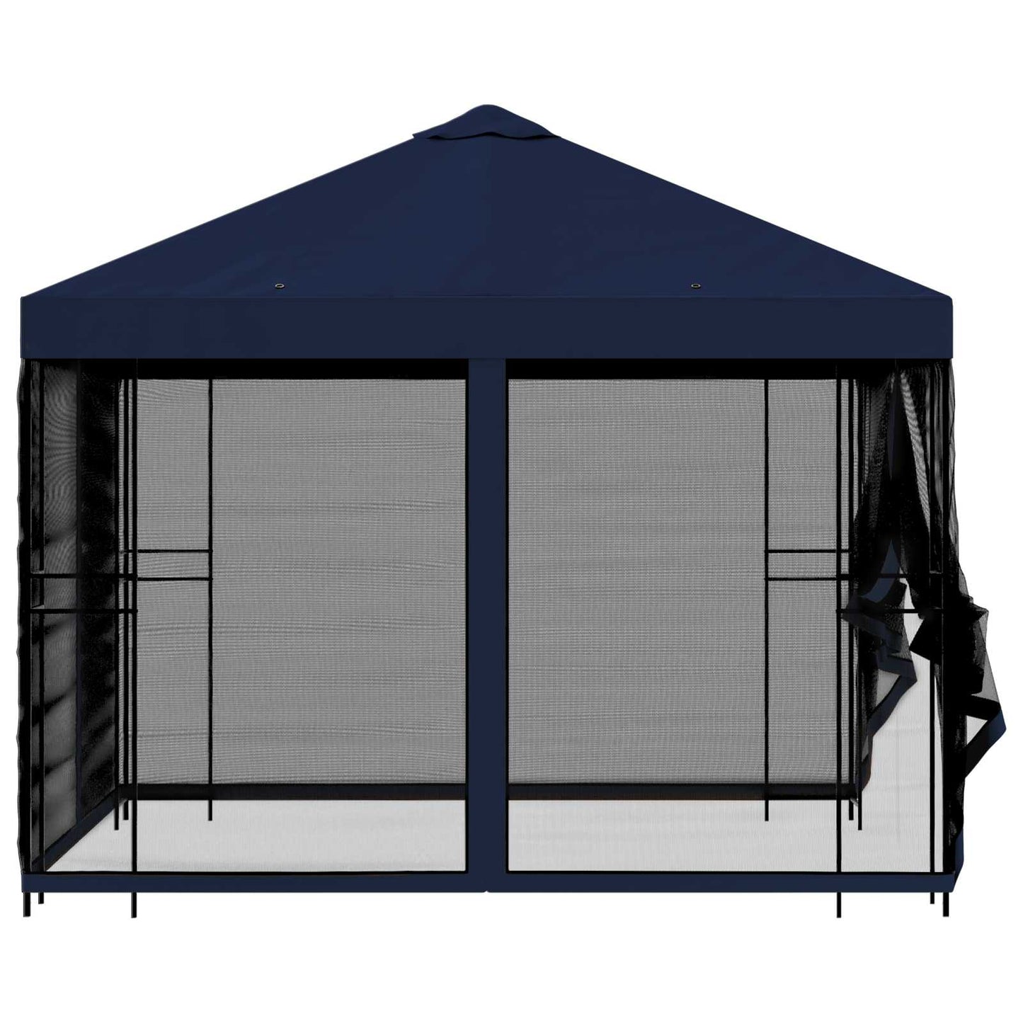 vidaXL Garden Gazebo with Sidewalls 3 x 3 m Blue Polyester and Steel