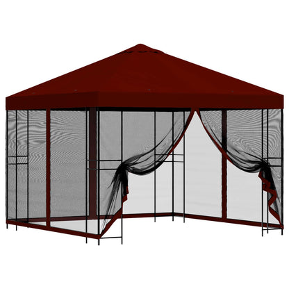 vidaXL Garden Gazebo with Sidewalls 3 x 3 m Burgundy