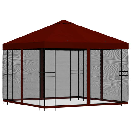 vidaXL Garden Gazebo with Sidewalls 3 x 3 m Burgundy