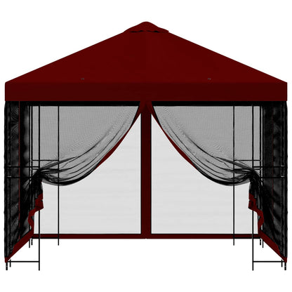 vidaXL Garden Gazebo with Sidewalls 3 x 3 m Burgundy