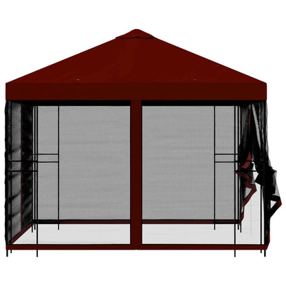 vidaXL Garden Gazebo with Sidewalls 3 x 3 m Burgundy