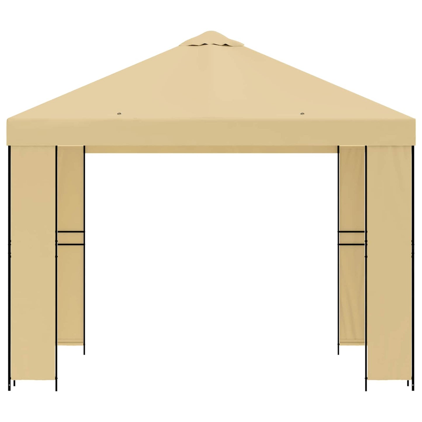 vidaXL Gazebo 3 x 3 m Cream Polyester and Steel 190 gsm