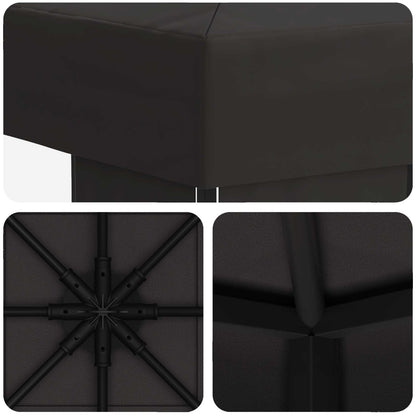 vidaXL Gazebo 3 x 3 m Anthracite Polyester and Steel 190 gsm