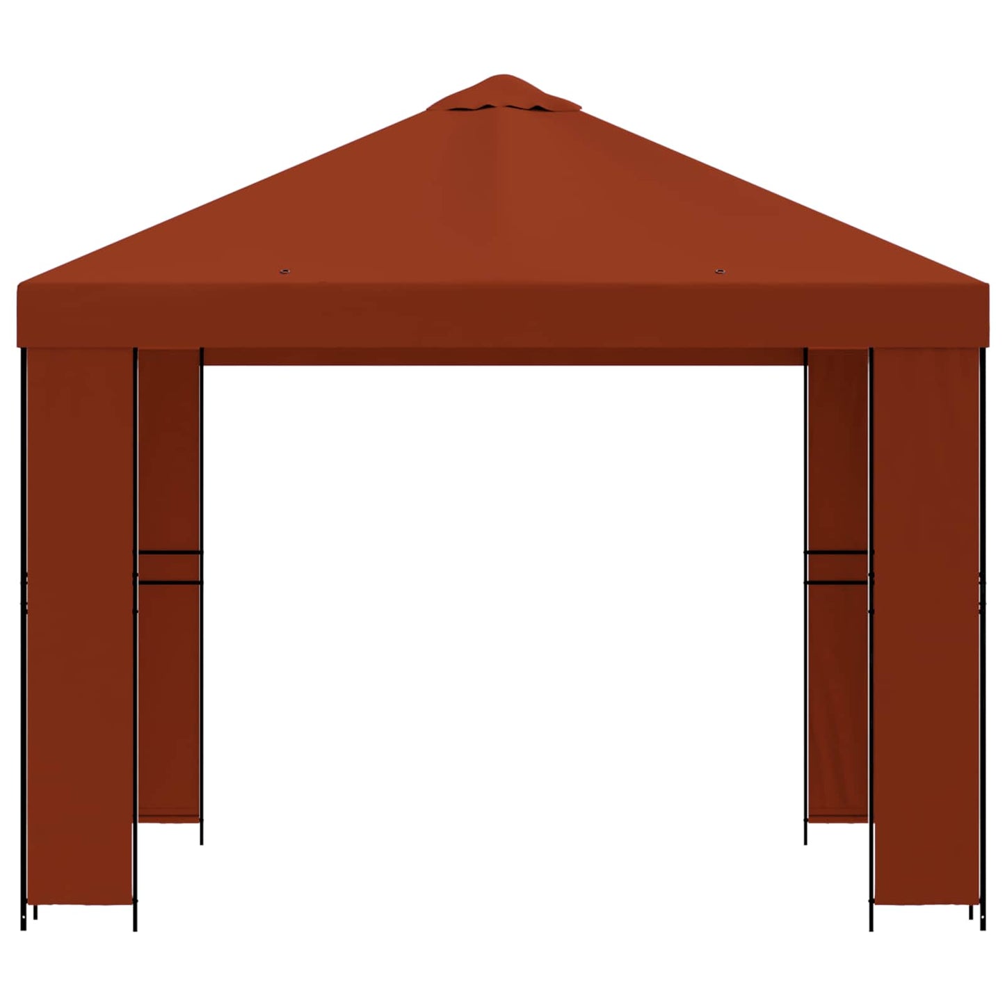 vidaXL Gazebo 3 x 3 m Terracotta Polyester and Steel 190 gsm