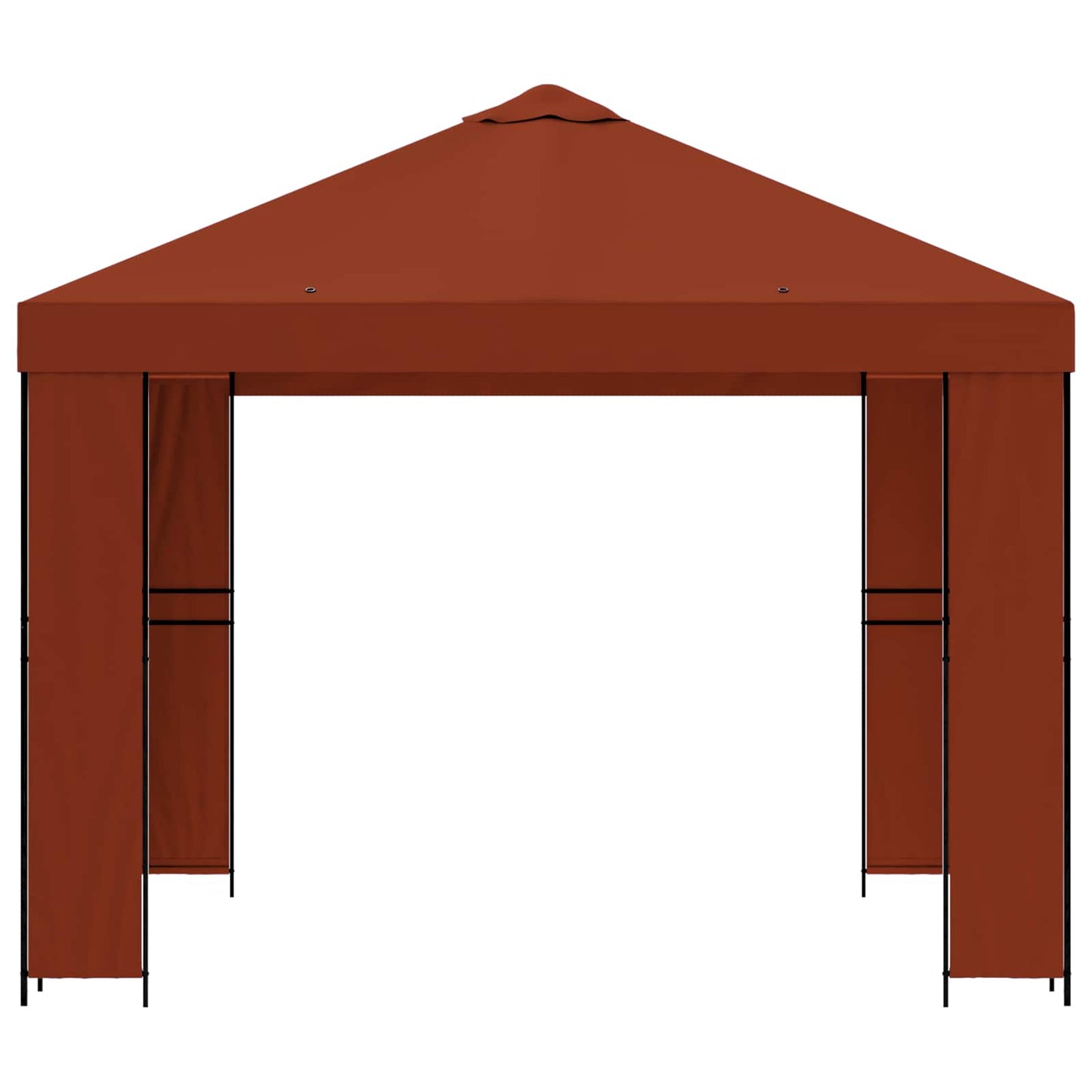 vidaXL Gazebo 3 x 3 m Terracotta Polyester and Steel 190 gsm