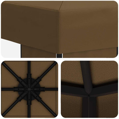 vidaXL Gazebo 3 x 3 m Taupe Polyester and Steel 190 gsm