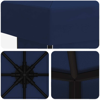 vidaXL Gazebo 3 x 3 m Blue Polyester and Steel 190 gsm