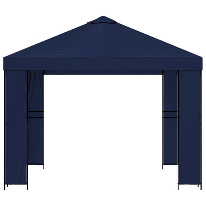 vidaXL Gazebo 3 x 3 m Blue Polyester and Steel 190 gsm