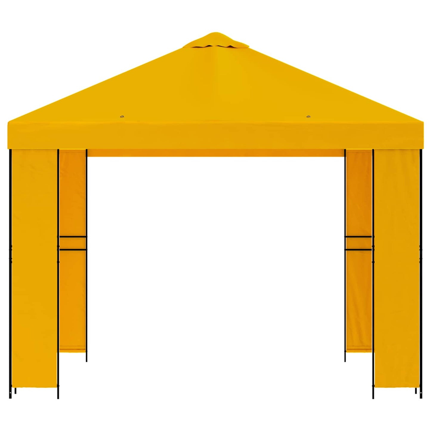 vidaXL Gazebo 3 x 3 m Yellow Polyester and Steel 190 gsm