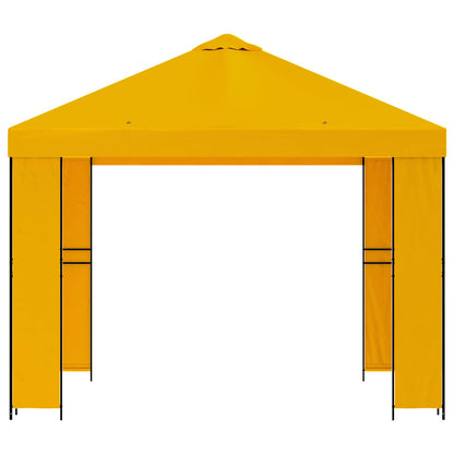 vidaXL Gazebo 3 x 3 m Yellow Polyester and Steel 190 gsm