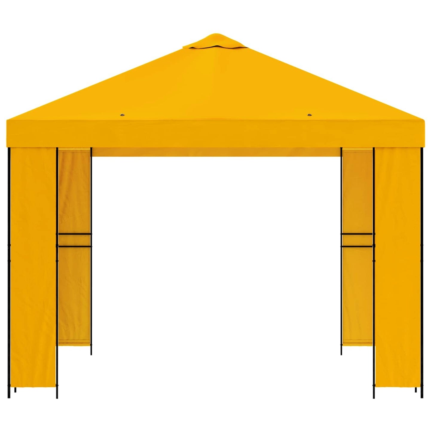vidaXL Gazebo 3 x 3 m Yellow Polyester and Steel 190 gsm