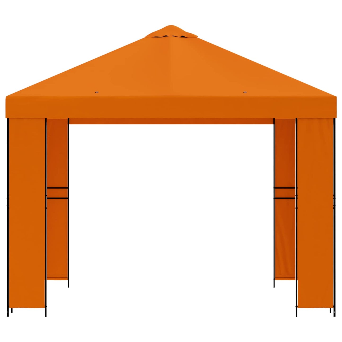 vidaXL Gazebo 3 x 3 m Orange Polyester and Steel 190 gsm