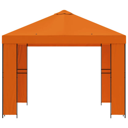vidaXL Gazebo 3 x 3 m Orange Polyester and Steel 190 gsm
