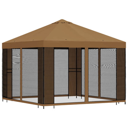 vidaXL Garden Gazebo with Sidewalls 3 x 3 m Beige Polyester and Steel