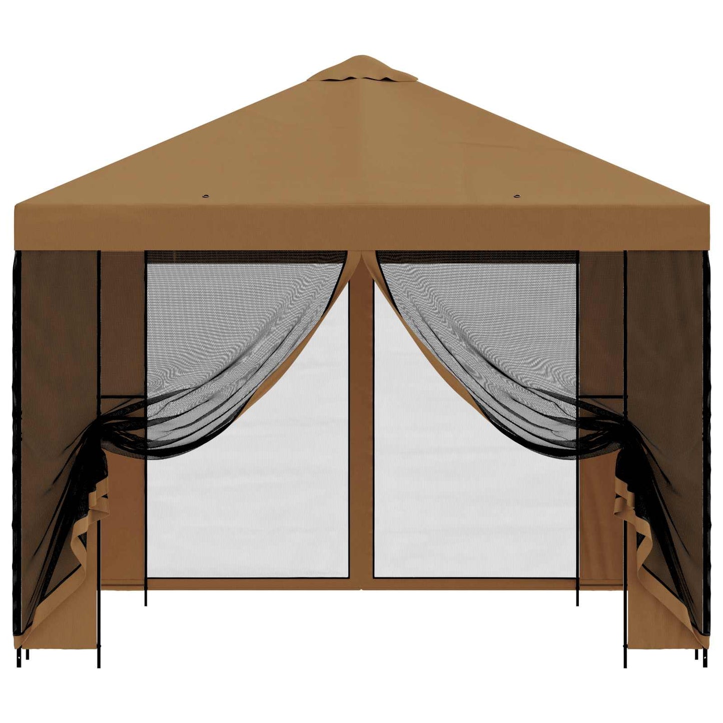 vidaXL Garden Gazebo with Sidewalls 3 x 3 m Beige Polyester and Steel
