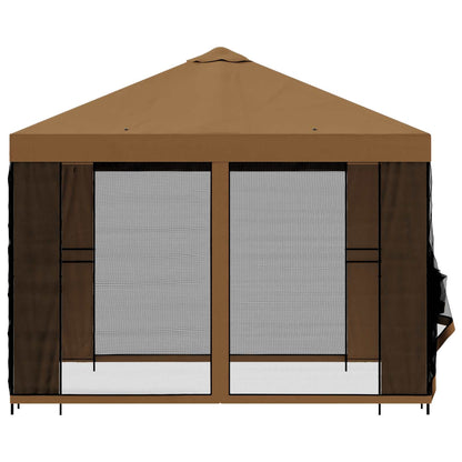 vidaXL Garden Gazebo with Sidewalls 3 x 3 m Beige Polyester and Steel