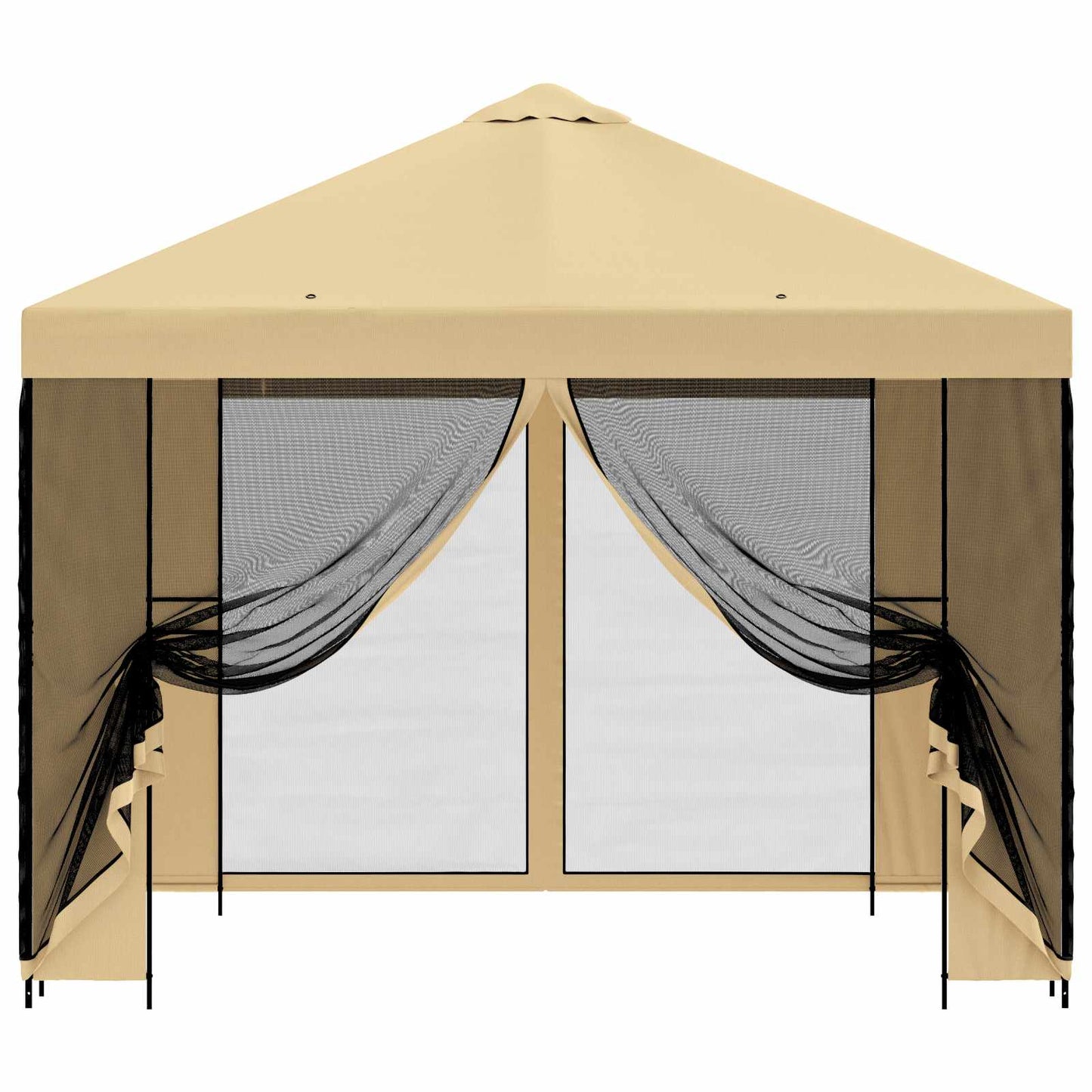 vidaXL Garden Gazebo with Sidewalls 3 x 3 m Cream Polyester and Steel