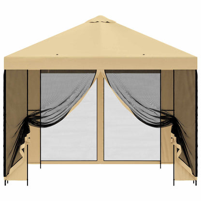 vidaXL Garden Gazebo with Sidewalls 3 x 3 m Cream Polyester and Steel