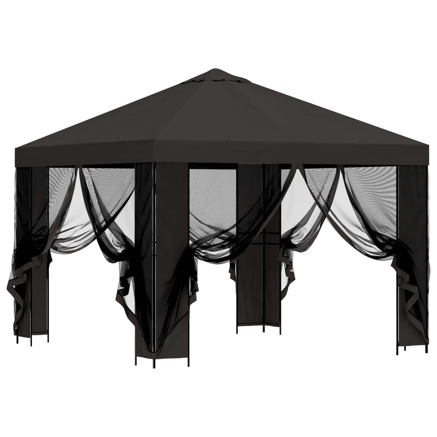 vidaXL Garden Gazebo with Sidewalls 3 x 3 m Anthracite